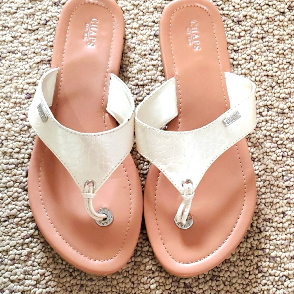 Chaps Women's White Sandals Sz9